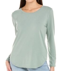 Johnny Was Calme Sage Green Long Sleeve Top